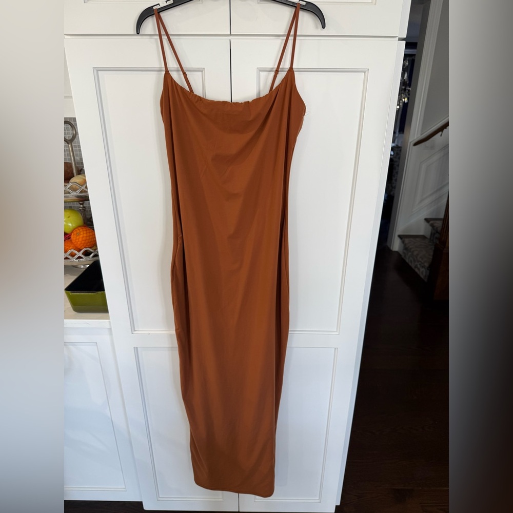 SKIMS NEW Fits Everybody Long Slip Dress | Bronze | Size XL Bronze - Picture 4 of 6